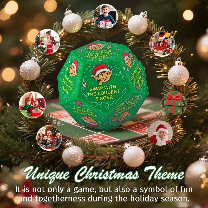 oyeftp Store Hilarious Exchange Party Game Dice, Exchange Gifts Family Game, Christmas Stocking Stuffers White Elephant Gifts for Teens Adults, Gift Exchange Dice for Family Friends Holiday Xmas Party Supplies - Image 4